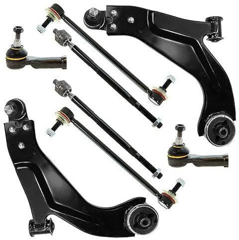 BESTPRICE 2x Querlenker Vorderachse unten links & rechts, 2x Spurstangenkopf, 2x Axialgelenk Vorderachse, 2x Koppelstange Stabilisator Vorderachse Kompatibel mit FORD MONDEO Mk3 (B5Y) (B4Y) (BWY)