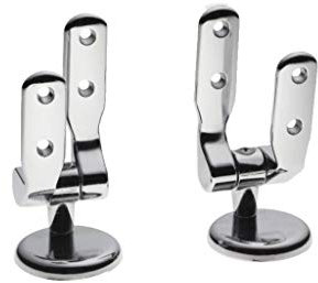 Toilet Seat Hinges wooden seats - HEAVY metal chrome