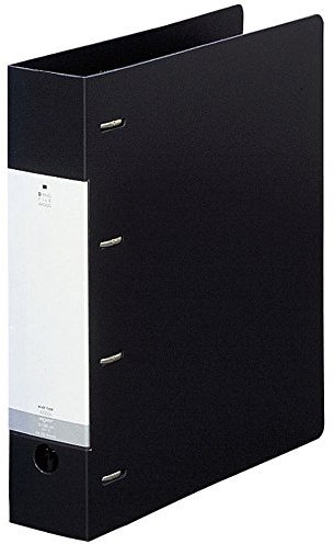 A4 4-Loch-G1280-24 schwarz LIHITLAB D-f?rmige Ringdatei (Japan-Import)
