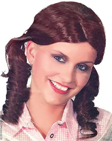 KULTFAKTOR GmbH Süsse Zopf-Perücke gewellt braun Einheitsgröße