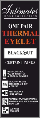 Thick Thermal Pair of Blackout Lining For Eyelet Curtains Thermal Blackout Lining Pair - 3 Pass Insulated (66x90)