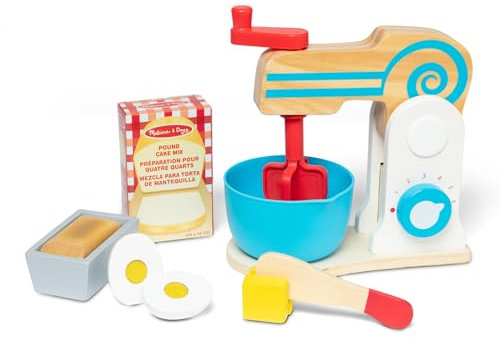 Melissa & Doug Set Con Robot Da Cucina Di Legno Per Impastare e Cucinare | Giocattoli di ruolo | 3+ | Gioco Montessori | Regali per Bambino e Bambina