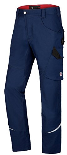 BP 1980-570-110 Schmale Arbeitshose - Schlanke Silhouette - Stretchmaterial - Elastischer Rücken - Ergonomischer Schnitt - 65% Polyester, 35% Baumwolle - Lange Passform - Größe: 50l - Farbe: nachtblau