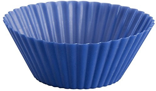 Le Creuset – Set von 6 einzelnen Banderolen für Muffins, Silikon blau