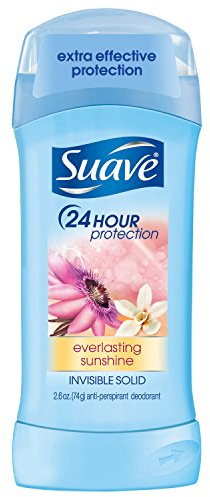 Suave Invisible Solid AntiPerspirant Deodorant, Everlasting Sunshine, 2.6 Ounce (Pack of 4) by Suave