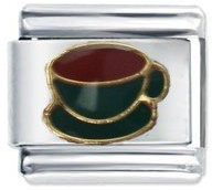 Tea Cup Italian Charm Fits all 9mm Italian Style Charm Bracelets