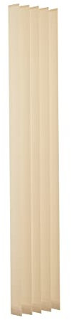 Ventanara® 19 Lamellen einzeln beige 89mm Ersatzlamellen für Lamellenvorhang Vertikaljalousie 250 cm