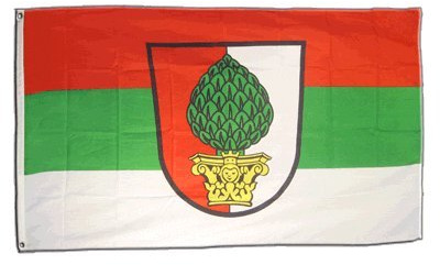 Flaggenfritze Fahne/Flagge Deutschland Stadt Augsburg + gratis Sticker, 115 gr/m²