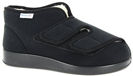 VAROMED Genua Winter Gesundheitsschuhe Damen & Herren Schwarz I Gr. 42 I Warm gefütterte orthopädische Schuhe für geschwollene Füße I Wechselfußbett I Made in Germany