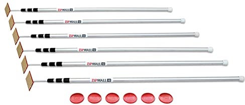 ZipWall 6-Pack 12'/3.6-Meter Spring-Loaded Poles for Dust Barriers, SLP6