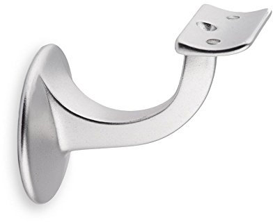 Handlaufhalter silber runde Auflage, Stockschraube
