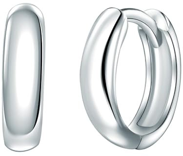 Rafaela Donata Damen Creolen aus 925/- Sterling Silber - Silbercreolen Klappcreolen klassisch