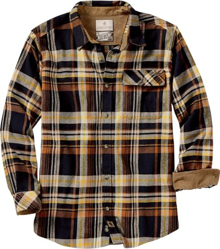 Legendary Whitetails Herren Buck Camp Flanell Langarm Plaid Button Down Freizeithemd Cordbündchen, Homestead Plaid, XL