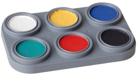 Water trucco Palette di colori con 6 colori