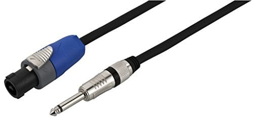 MONACOR MSCN-8050/SW Lautsprecherkabel (Speakon-Stecker/Klinkenstecker) 5m schwarz