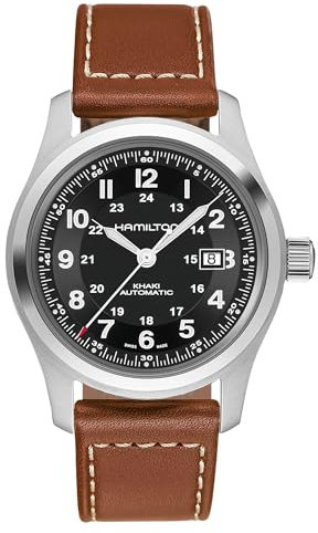 Hamilton Herren Analog Automatik Uhr mit Leder Armband H70555533