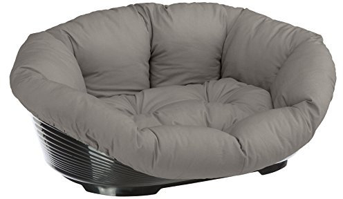 Ferplast Hundebett Hundesofa Katzenbett Hundematte Sofa' 8 Kunststoffkorb mit Waschbarem Gepolstertem Hundekissen, 85 x 62 x h 28,5 cm.