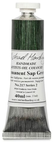 Michael Harding Artist Oil Colours, Permanent Sap Green, 40ml Tube, 21740