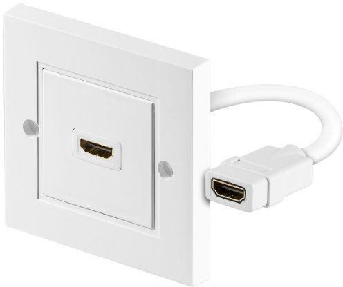 Unbekannt HDMI+ Wanddose 1 x HDMI+ A-Buchse; MMK Wall Socket HDMI+ White 1 Port