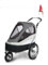 Innopet Sporty Hundeanhänger für Fahrrad Deluxe Schwarz/Silber - 2-in-1 Hundebuggy & Hundefahrradanhänger mit Regenschutz, für Hunde bis zu 30kg - Fahrrad-Zugstange und Verbindungsstück