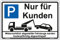 Schild Parken - Nur für Kunden Hinweisschild 300x200 mm stabile Aluminiumverbundplatte 3mm stark