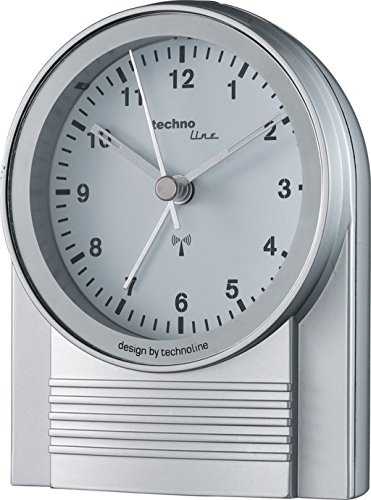 Technoline, WT 759, Funkwecker, Silber, 9 x 5,6 x 11,5 cm