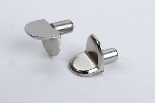 40 Bodentraeger Metall mit Zapfen, 5 mm vernickelt