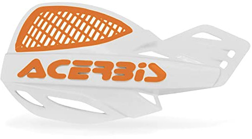 Acerbis 2072671088 Vented Uniko Handguards, White/Orange