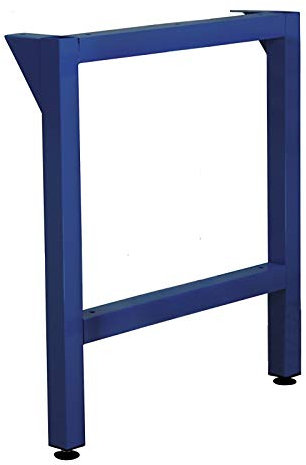 ADB Werkbankfuß Werktisch-Stützbeine Gestell Stützfuß für Werkbänke Tiefe 700 mm 42537, Standfußhöhe:800mm, Farbe (RAL):Lichtblau (RAL 5012)