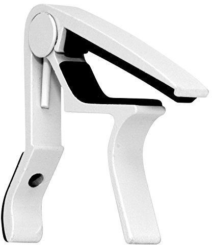 Elagon (ST) weißer Gitarren Kapodaster/Capodaster. Kapo mit blitzschneller Hebel-Öffnung für die elektrische, akustische, klassische Gitarre, usw. Der klassische und verlässliche Kapodaster.