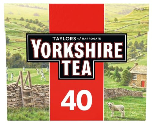 Yorkshire Tea, 40 Tea Bags | 1 Box of 40 Tea Bags, Everyday Black Tea Bags, Full-Bodied Flavour, Sourced from Some of the World's Finest Tea Gardens