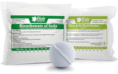 Elixir Gardens 9Kg Bath Bomb Kit | 6Kg Sodium Bicard + 3Kg Citric Acid | Creative Cosmetics | Giftset