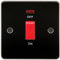 Knightsbridge FP8331NGM Plat FPAV8331NGM Flat Plate 45A 1G Dp Switch with Neon-Gunmetal, Gun Metal