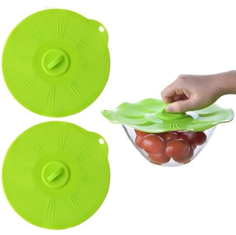 EQLEF® Cubierta de microondas y cocinar la salpicadura de Guardias - Silicona Tapas & Food Cubiertas - 2 Paquete