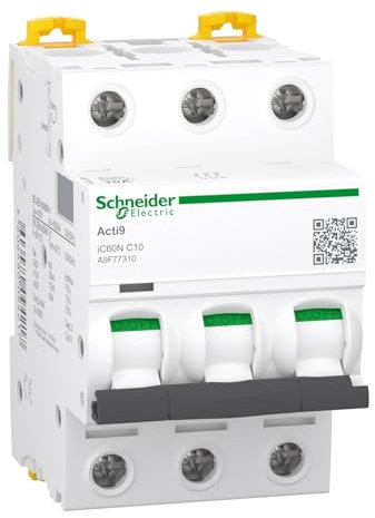 Schneider Electric - Acti9, iC60N disjoncteur 3P 10A courbe C - A9F77310