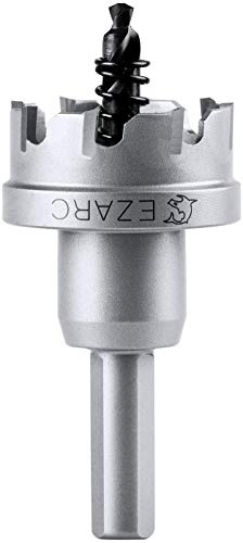 Coronas Perforadoras, EZARC Sierra de Corona Broca Circular de Carburo, Perforar en Metal y Inoxidable, Grado industrial 46mm