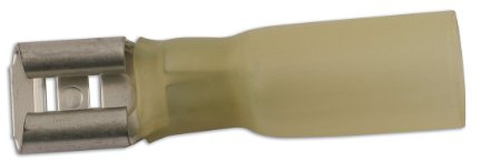 Connect 30238 Yellow Female Heat Shrink Push-on 6.3mm 25pc