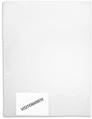 Angebots-Hülle A4, Visitenkarten, transparent klar