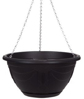 Whitefurze G02074 32cm Venetian Hanging Basket - Black