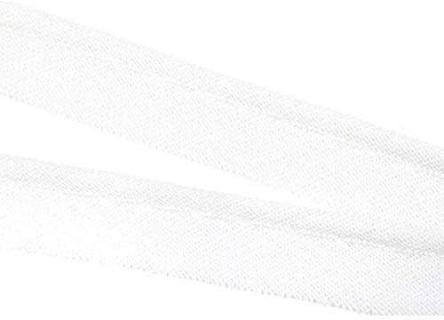 Paspelband Baumwolle, 10 Meter, in 40 Farben, Biesenband/Farbe: 01 – weiss