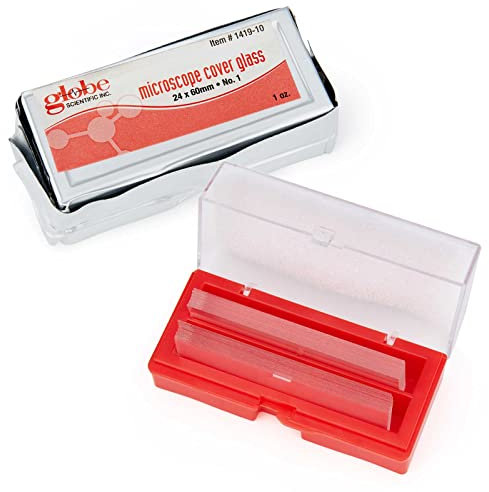 Globe Scientific 1419-10 Deckglas, 24 x 60 mm, Stärke Nr. 1, 10 Stück