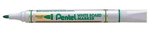 Pentel White Board Marker MW85 Bullet Tip Green Pack of 3