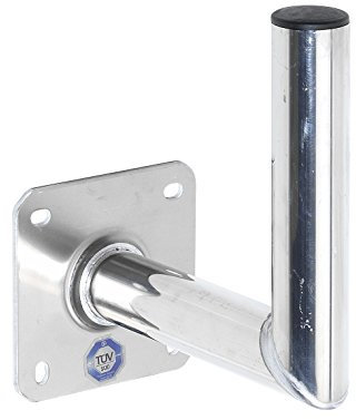 Vivanco STM WH25 Wandhalter für Aluminium Parabolantennen (Wandabstand 25 cm, Rohr) Silber