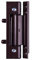 Brown uPVC Door Angled Butt Hinge - 115mm Hinge - Double Glazed Door Hinge