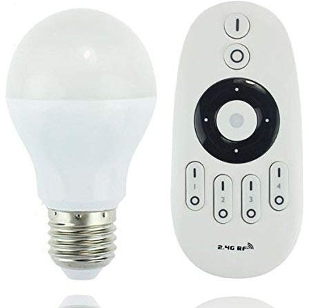 lighteu, Miboxer 6W E27 dual weiße ferngesteuerte LED Glühbirne und Fernbedienung dimmbar 1x FUT017+FUT007