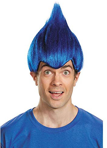 Trolls Dark Blue Wild & Wacky Vibrant Costume Wig Adult