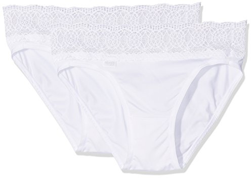 sloggi Damen Pure Sense Luxe Tai C2P Slip, White, 42