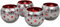 DECOLINE Teelicht-Gläser 4 Stück rot klein 7x7cm