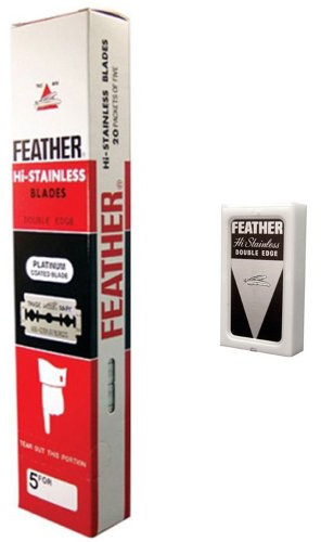 FEATHER Extra Rostfrei 100 Doppelseitige Rasierklingen, 170 g