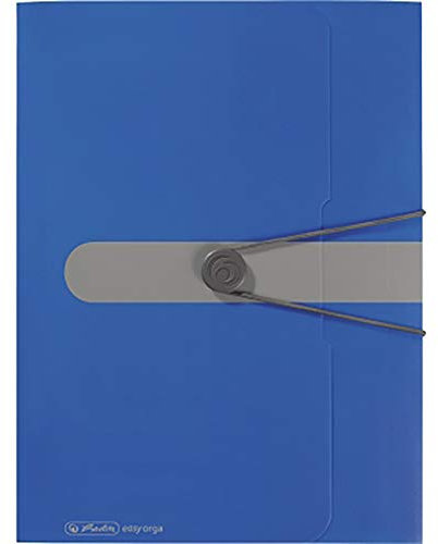 Herlitz 11205994 Gummizugmappe PP, A4, Opak Blau